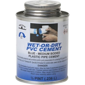 8OZ PVC CEMENT WET OR DRY     BLUE