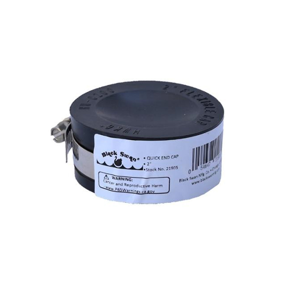 2" FLEXIBLE PVC END CAP - LEAD, IRON, STEEL, PLASTIC, COPPER