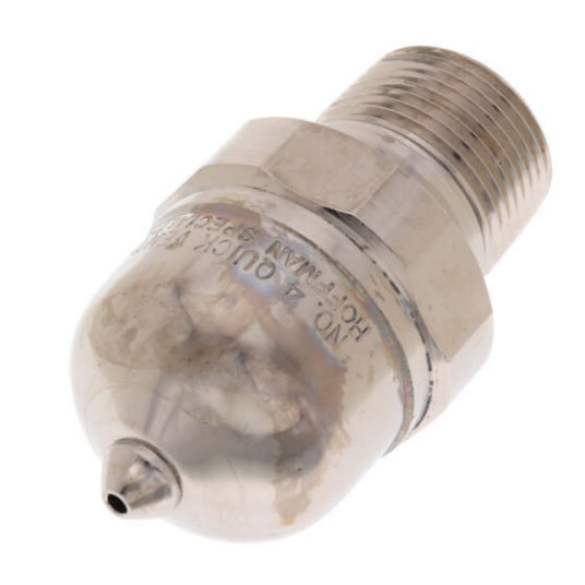 1/2" FEMALE X 3/4" MALE NPT STRAIGHT STEAM QUICK VALVE, THERMOSTATIC AIR VENT