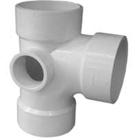 <R> 3x3x3x1-1/2x1-1/2"W&V SAN SCH 40 PVC-DWV  SAN TEE-R&L