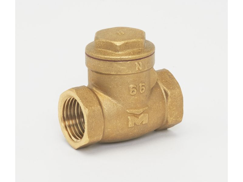 1/2"THR SWING CHECK VALVE     150#WOG BRASS SWEAT CONNECT