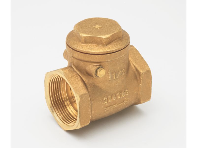 1-1/4* THR SWING CHECK VALVE  150# WOG BRASS SWEAT CONNECT