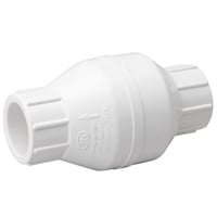 <C> 1 1/4"PVC CHECK VALVE     SOLVENT ENDS