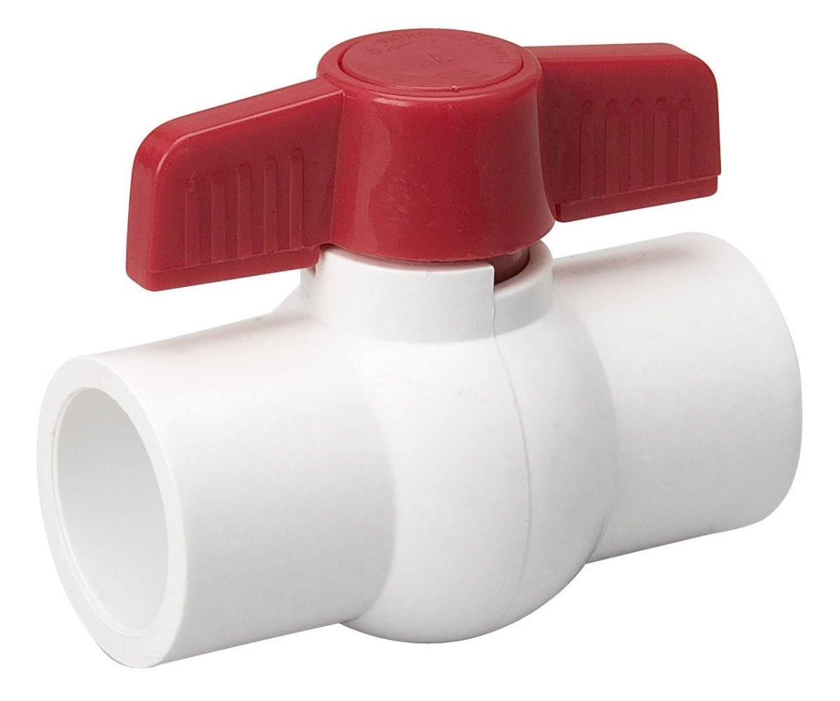 1-1/2"PVC BALL VALVE-SCHULE 40SOLVENT WELD (SLIPxSLIP)