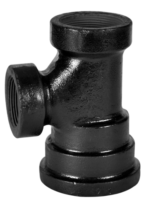 2x2"HUB DRAIN W/90 TY FITTING SHORT TY/BLACK