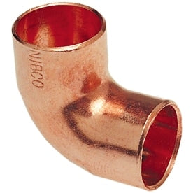1/2" CXC 90 DEGREE CLOSE      RUFF COPPER ELBOW  WROT  10-PK