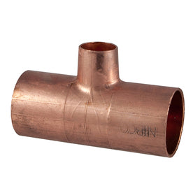10PK 3/4" X 3/4" X 1/2" CXCXC COPPER REDUCER TEE  LEAD FREE