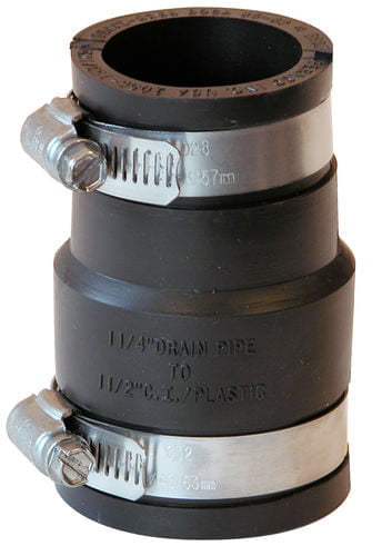 1-1/2x1-1/4*SLIP COUPLING FLEXCAST IRON/PLASTICxCI/PLASTIC