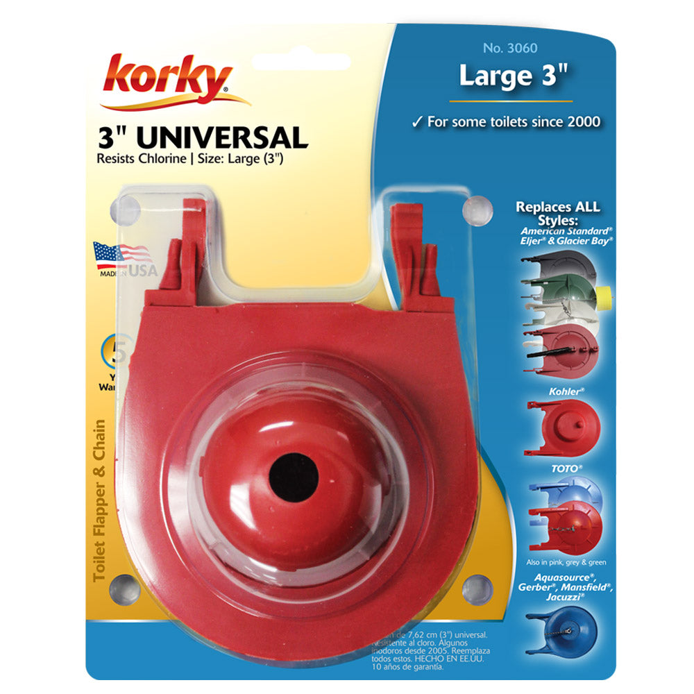 KORKY UNIV 3*FLAPPER          ADJ TO FIT ALL 3*/RED RUBBER