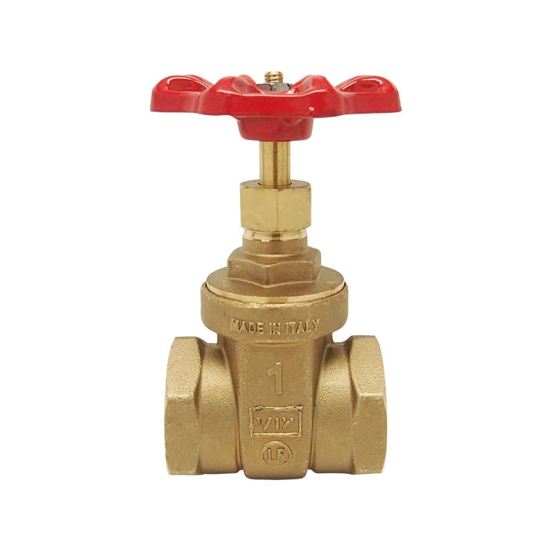 L/F 1 1/2*THRD BRS GATE VALVE 125#WSP 4/28 SCREW OVER BONNET