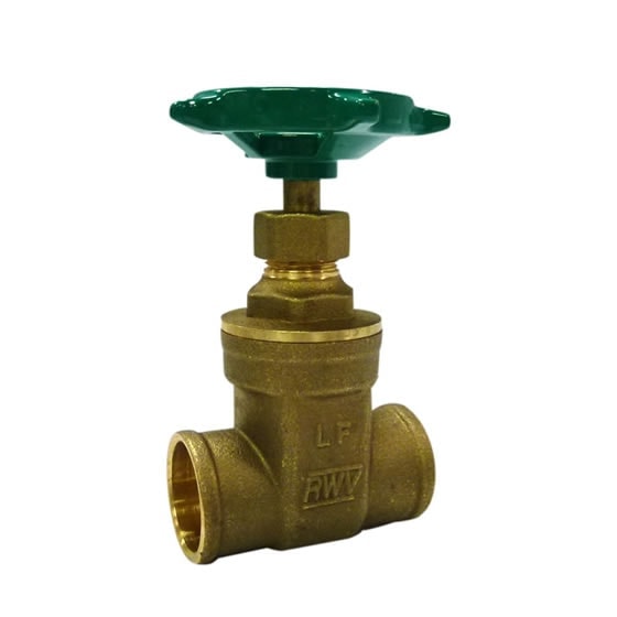 L/F 1/2*CxC BR GATE VALVE     10/100 BRASS 200#WOG