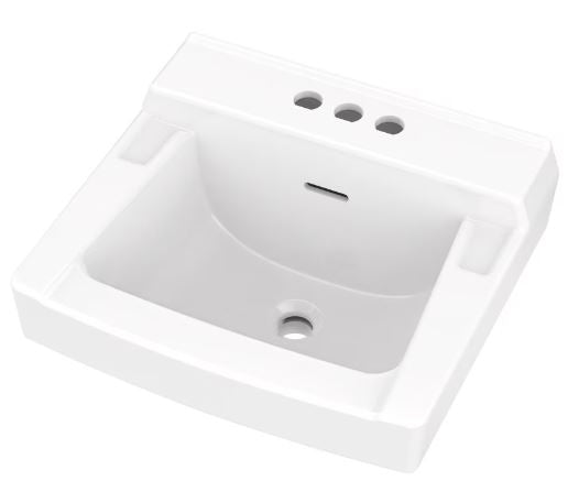 PLYMOUTH 4* CENTERS           WALL HUNG BATHROOM SINK