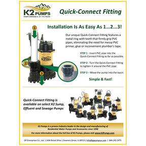 1/2 HP SEWAGE PUMP WITH       PIGGYBACK VERTICAL SWITCH