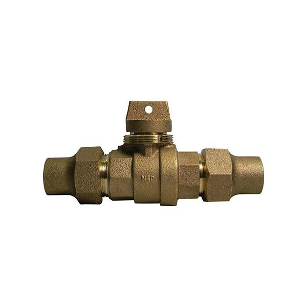 N/L 1*MPLSxFL BALL VALVE-BRASSCURB STOP 10/40#