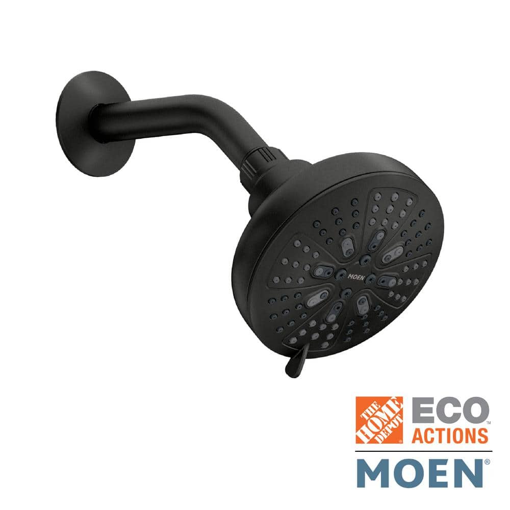 SHOWER HEAD WALLMOUNT         MATTE BLACK HYDRO ENERGETIX