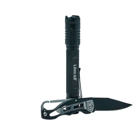 Lumen Tactical Flashlight and Pocket Knife Combo