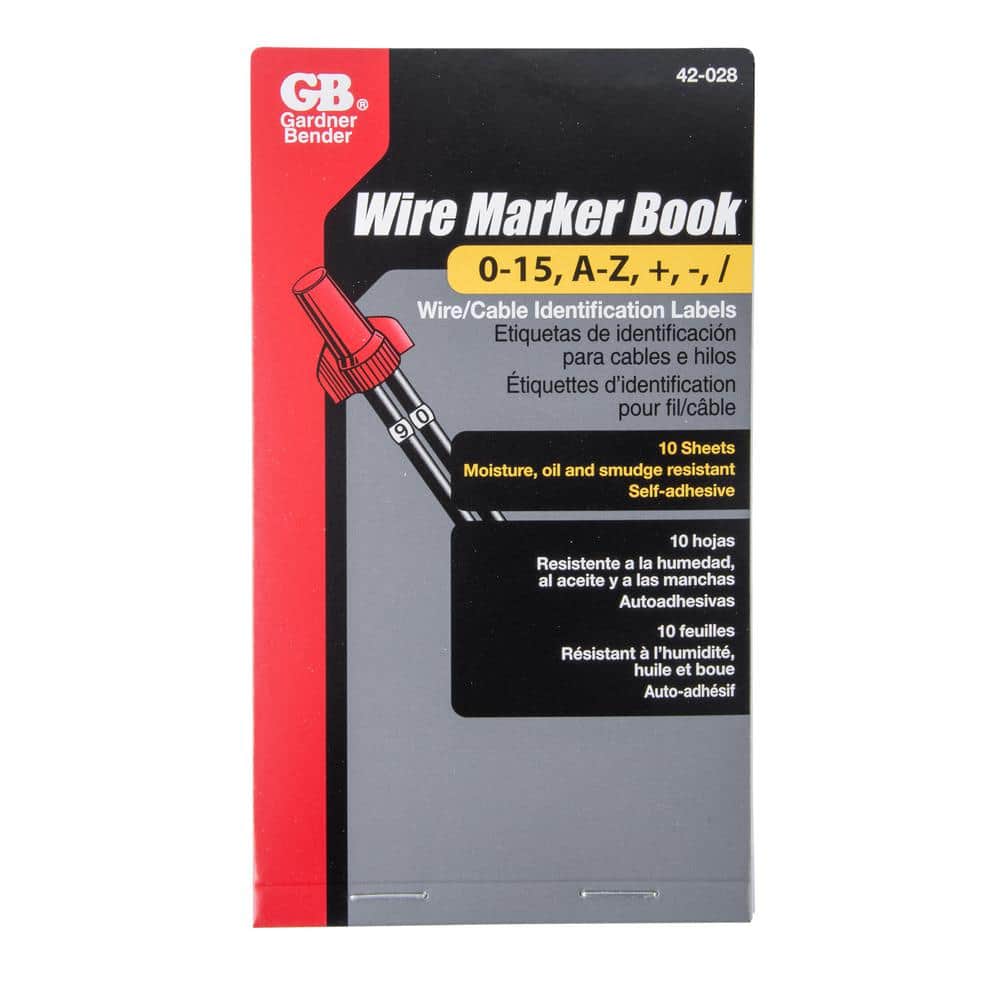 WIRE MARKER BOOKLET-NYLONCLOTH(10) A-Z/(10)5-15/(10)SYMBOLS