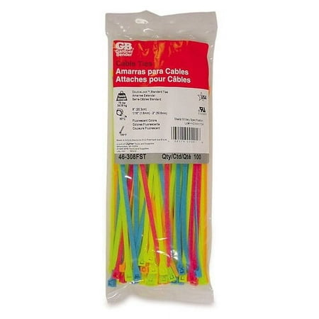 CABLE TIES 8" NEON 100/BAG