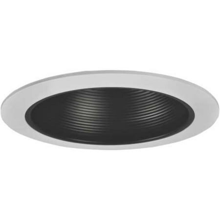 6"BLK BAFFLE W/WHITE TRIM