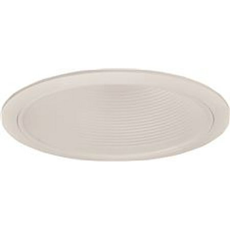 <C> 6"R30 WHT BAFFLE TRIM RING75w CAP STEEL 8"ODX5-7/8 ID