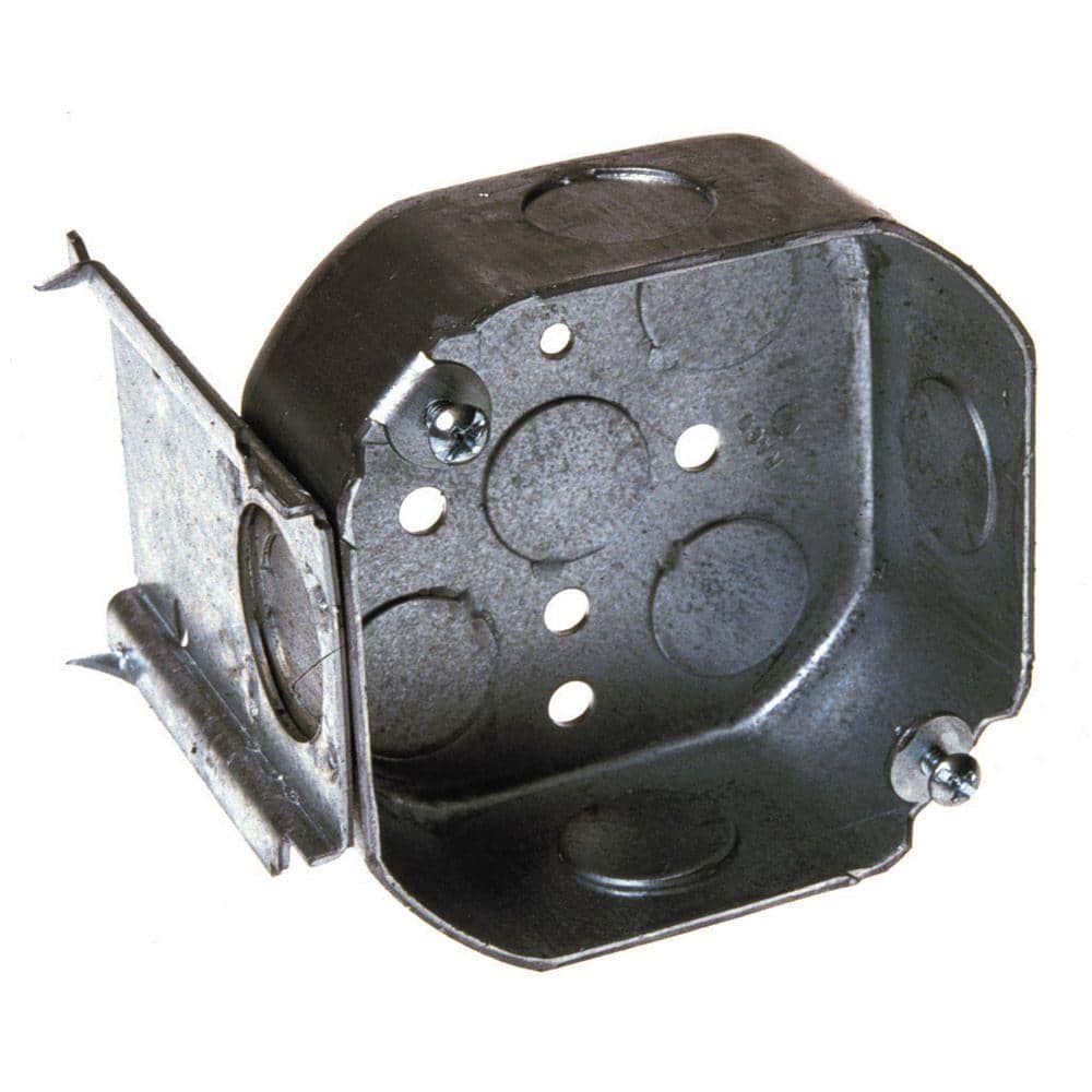 4" OCTOGON BOX W/J BRACKETS   1/2"KO 1/4"OFFSET GUAGE NOTCHE