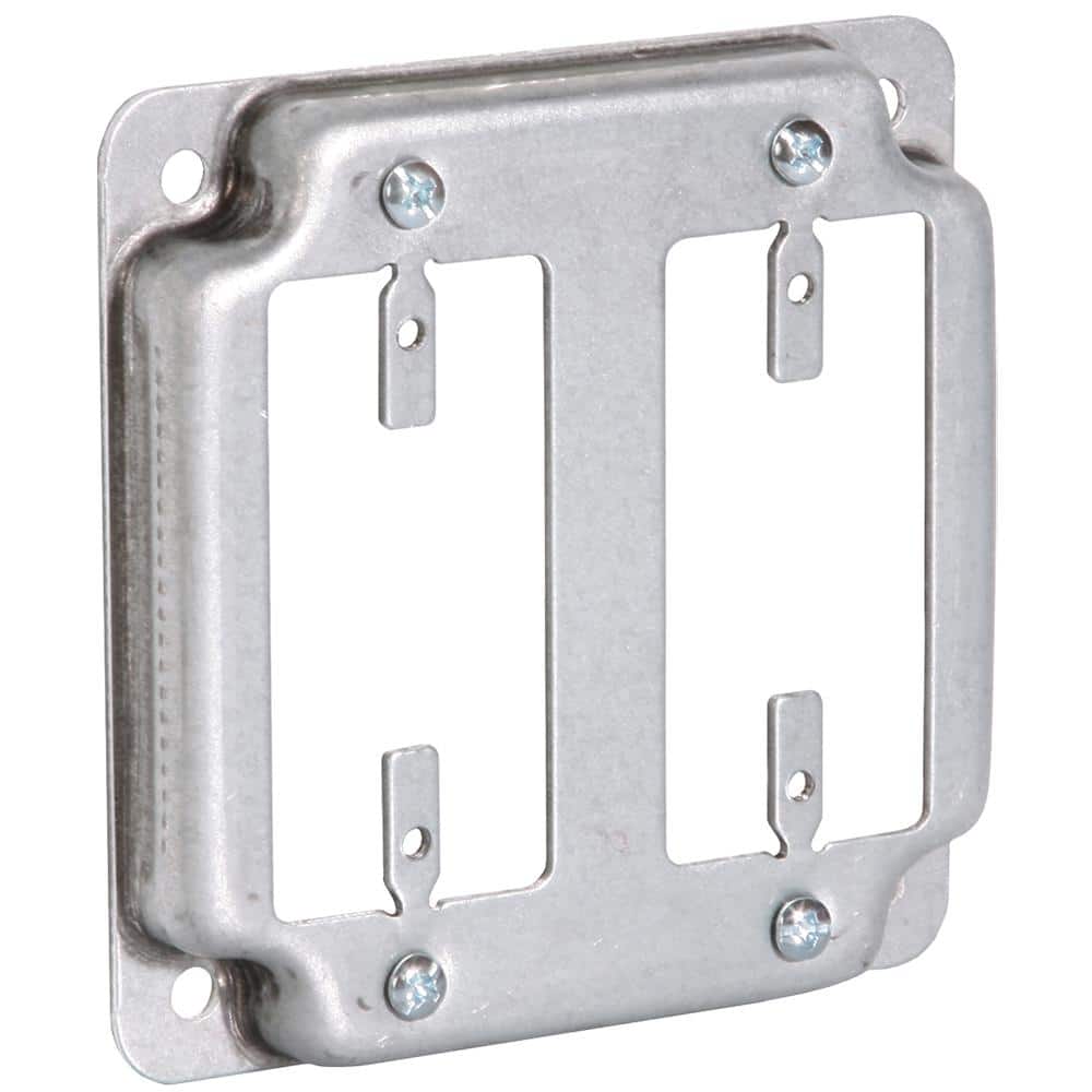 4" SQ 2GA GFCI/DECO COVER     CRUSHED CORNER