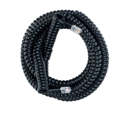 25'BLK.HANDSET COIL CORD