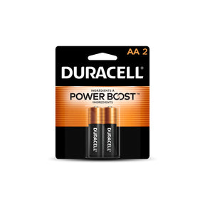 2 PACK AA POWER BOOST COPPERTOP ALKALINE BATTERIES