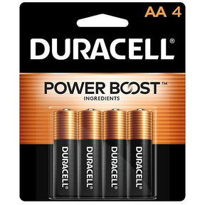 4 PACK AA POWER BOOST COPPERTOP ALKALINE BATTERIES