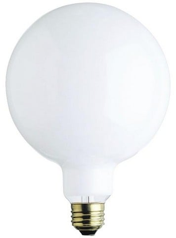 60w G40 WHT GLOBE BULB        120v 2500hr 722 lumens