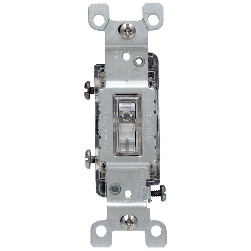 <R> S/P LITED TOGL SWITCH-15a LITED/SGL POLE/TOGGLE/CLEAR