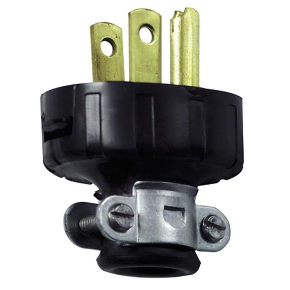 15a 125v VY/HDL PLUG W/CLAMP  VINYL HANDLE/2P3W/GRD/5-15P