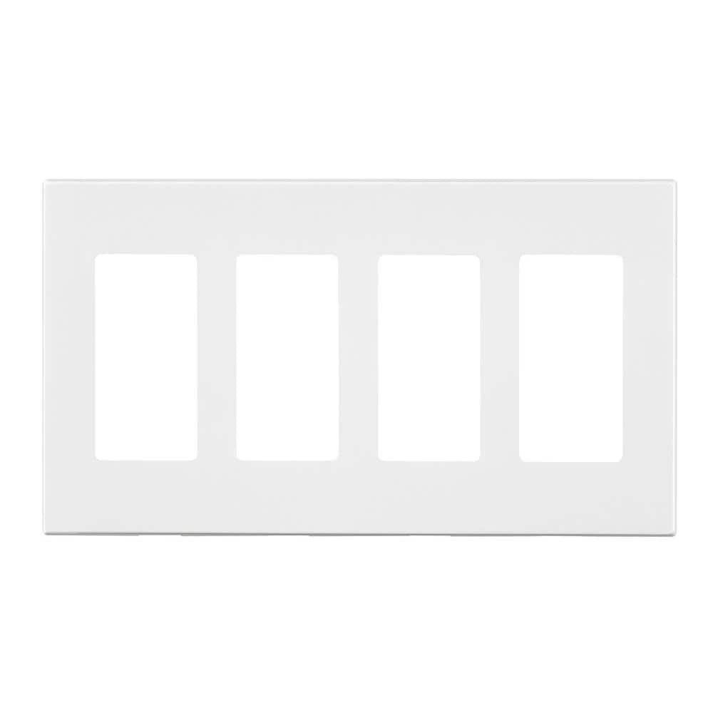 <C> 4 GANG SCREWLESS WALLPLATE