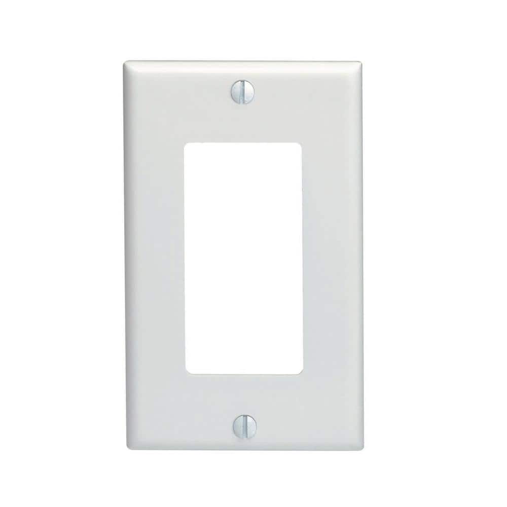 1g WH STD DECO WALLPLATE      DECORA/STANDARD WALLPLATE