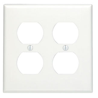 2g WH STD DUPL RECEPTACLE     WHITE STANDARD SIZE