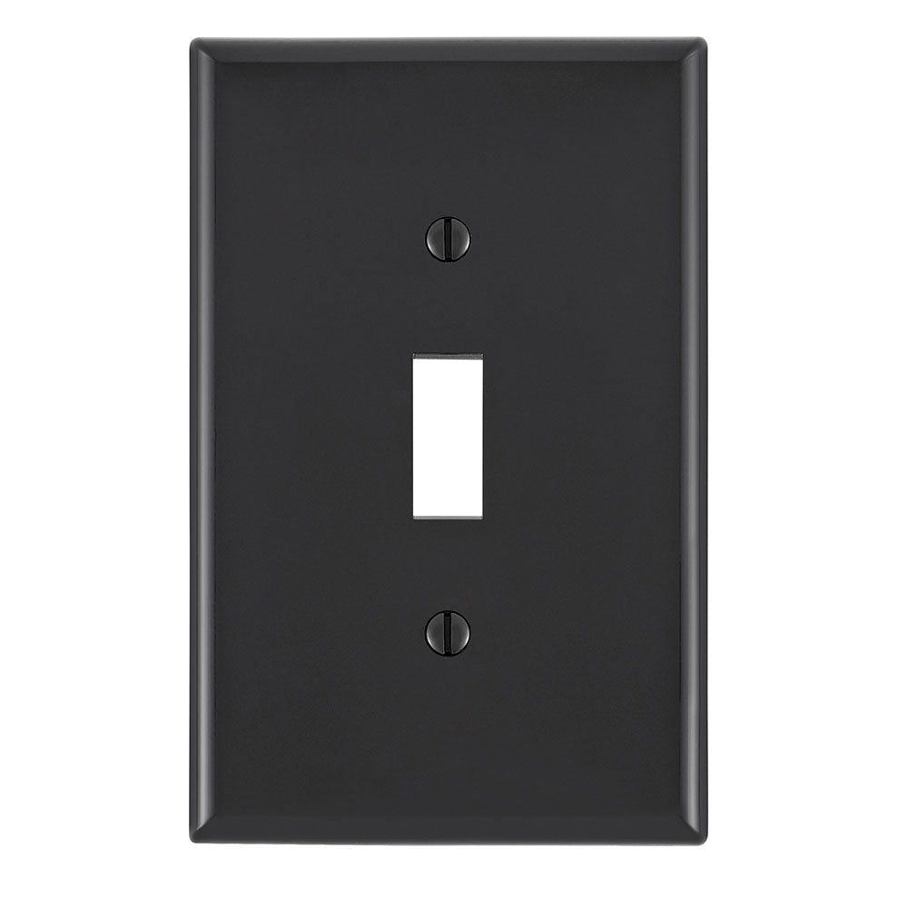 1g BLK MID TOGGLE WALLPLATE BLACK/MID-SIZE/NYLON