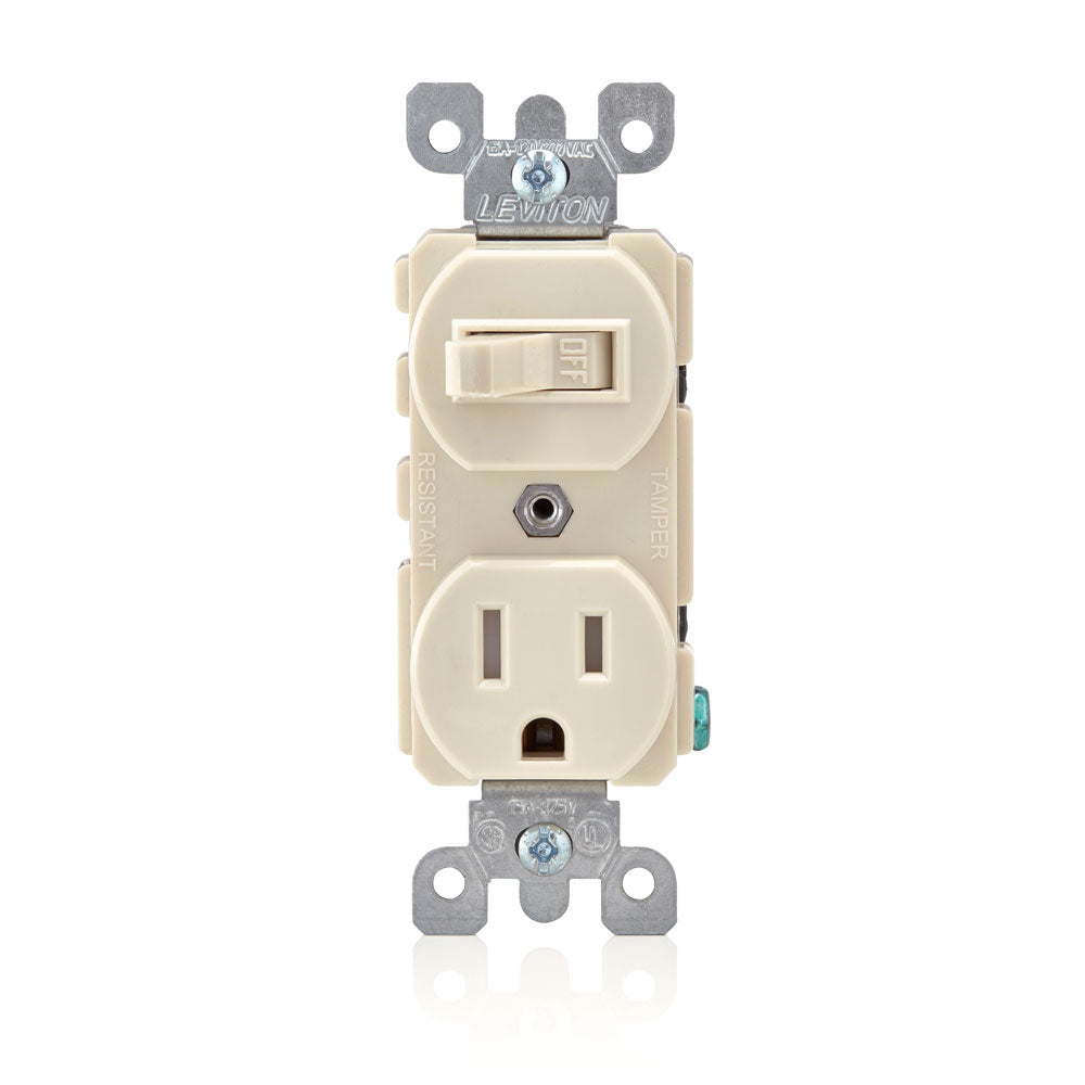 SP SWTCH/TR RECEPTACLE COMBO  SGL POLE/TAMPER RESISTANT/LA