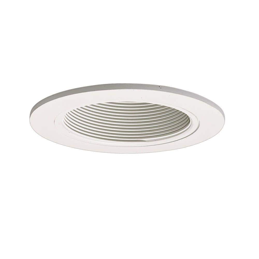 4"WHT BAFFLE TRIM W/WHT RING  COILEX SPRING RETENTION