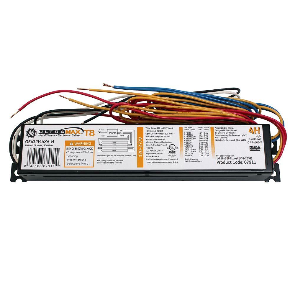 <R> 4-BULB F32T8 BALLAST      G E BRAND