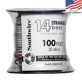 100'WHT 14g STR THHN WIRE     14-12 CU STRANDED WHITE SPOOL