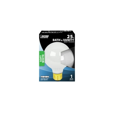 25W G25 WHT GLOBE BULB        130V BOXED