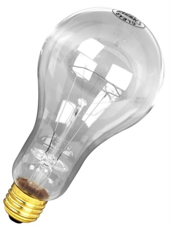 300w PS25 CLR BULB-MED BASE   120v/CLEAR/5000hr/3600LUM