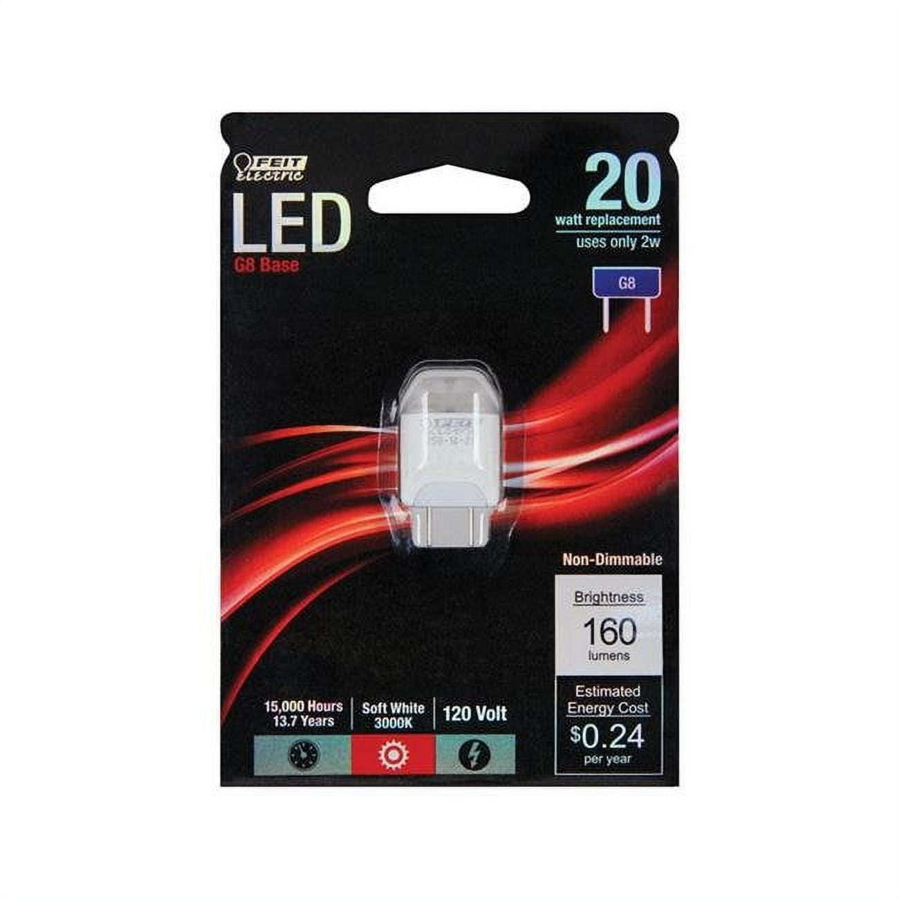 2w/20 LED 12v G8 BULB-NON DIM 20w EQUIV/160LUM/15mhr/3000K