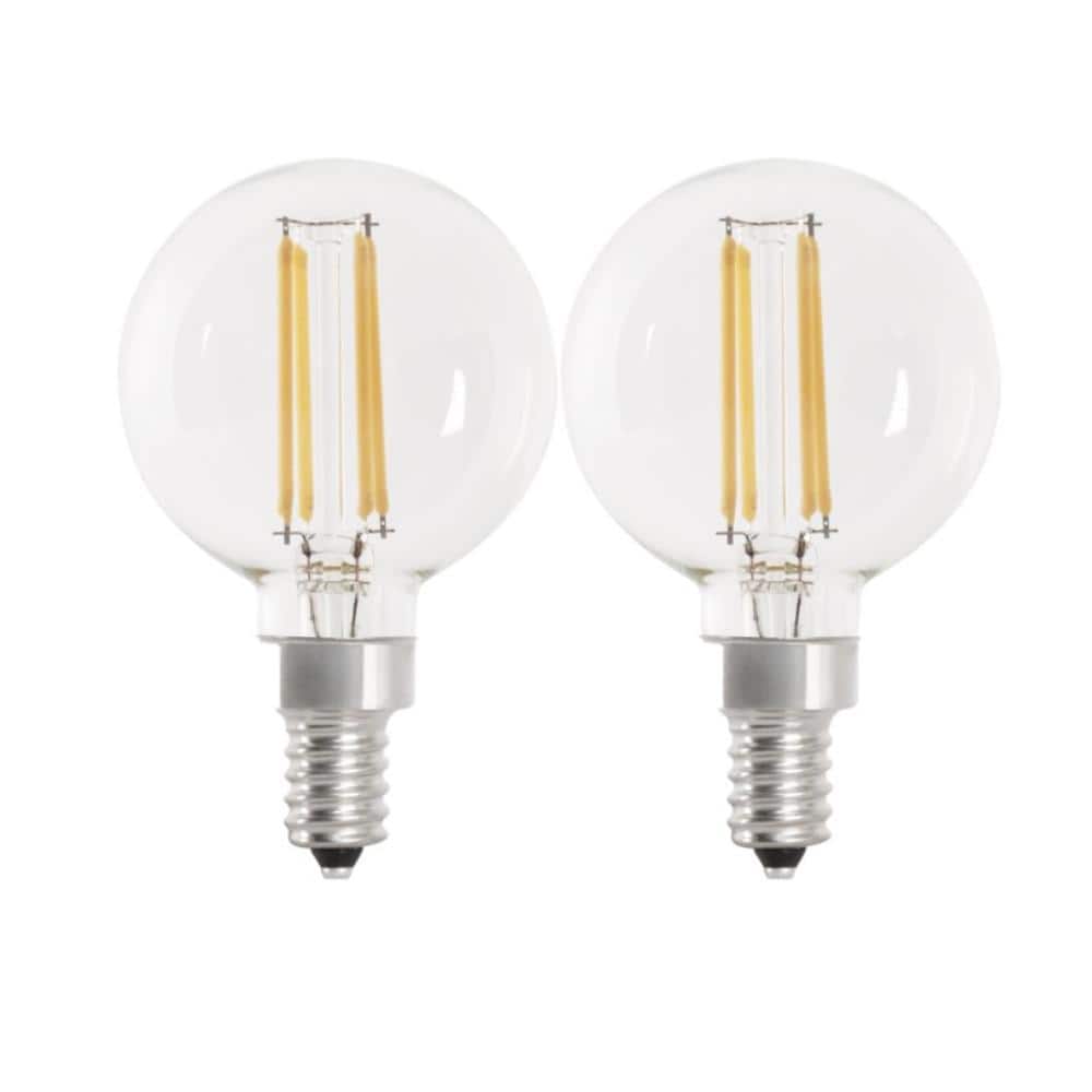 <C> 2pk-4w/40 LED G16.5 CLR GL40wEQUIV/350L/2700K/DIM/CANDLE