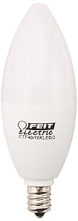 3pk-4w/40 LED CHANDELIER BULB 40w EQUIV/10mHR/300L/3000K/N/D