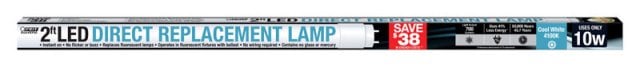 <C> 2'CW LED T8/12 PL/P TUBE-5DIRECT REPL/4100K/10w-17/700L