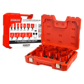 17 PIECE BI-METAL HOLE        SAW SET FOR PLUMBERS