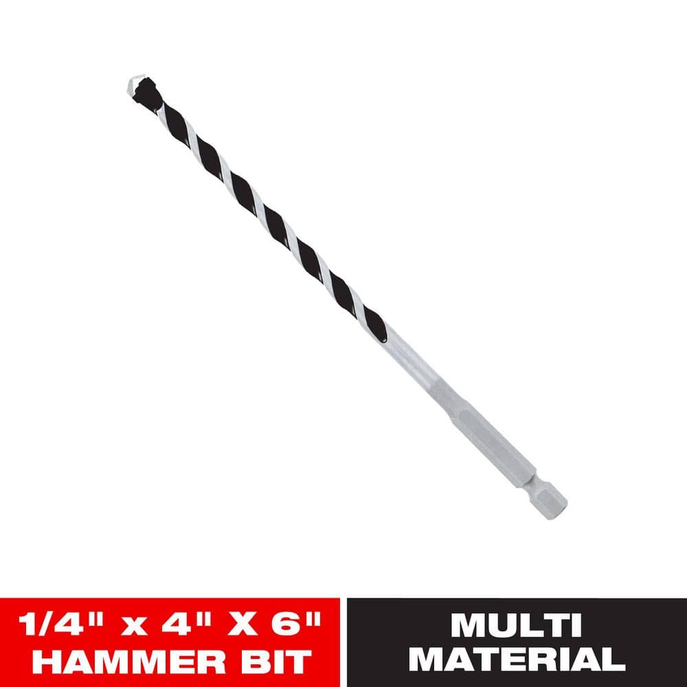 1/4" MULTIMATERIAL DRILL BIT  CARBIDE 1/4"X4"X6"