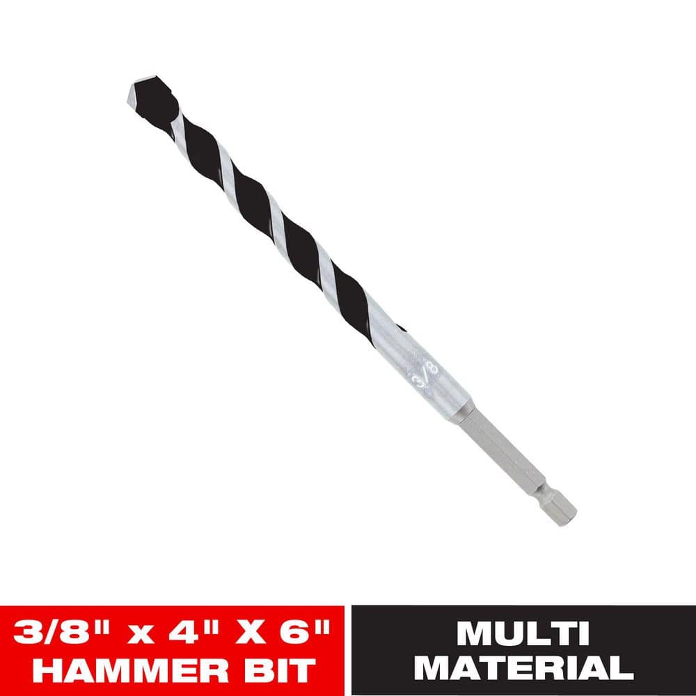 3/8" MULTIMATERIAL DRILL BIT  CARBIDE 3/8"X4"X6"