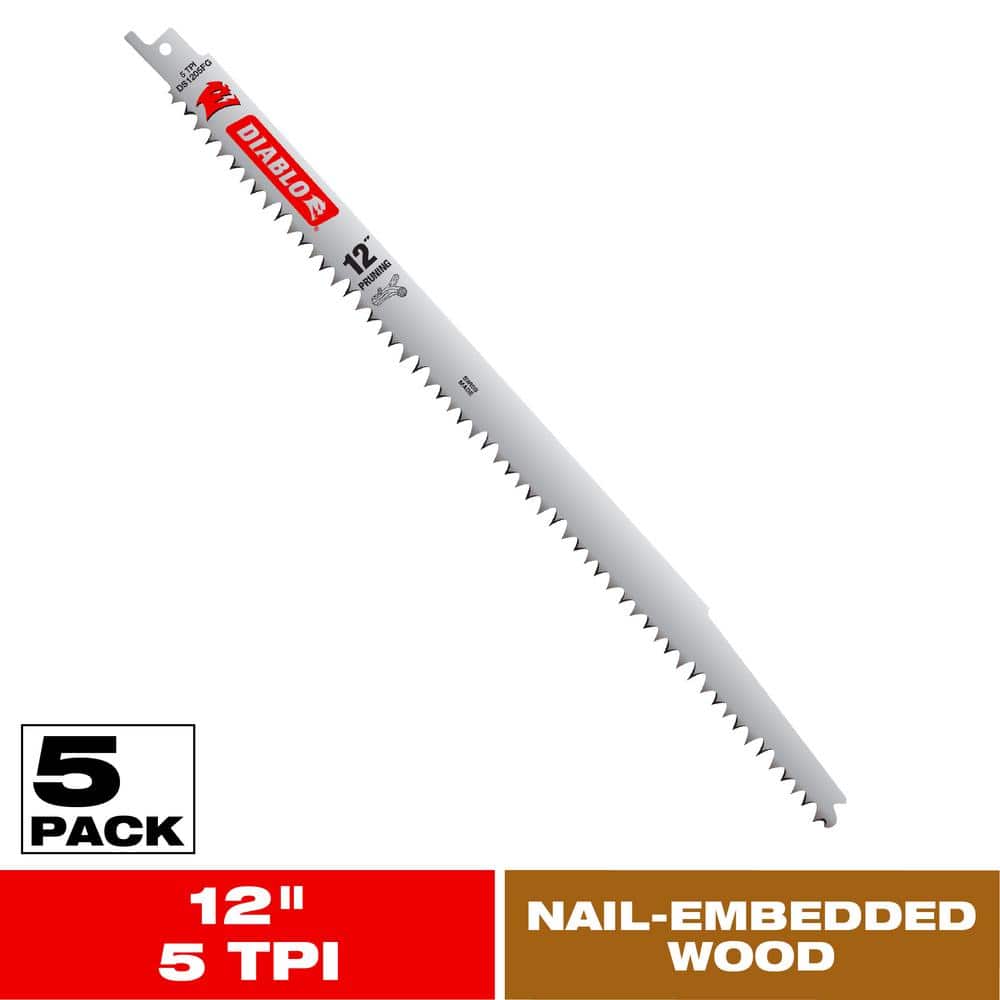 12"5TPI 5PK RECIP BLADE       BCD PRUNING 5PK
